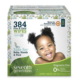 Load image into Gallery viewer, Seventh Generation Free And Clear Baby Wipes With Flip Top Dispenser (1X384 Ct)